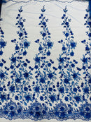 Princess Glitter 3d floral design fabric lace| New Creations Fabric & Foam Inc. - New Creations Fabric & Foam Inc