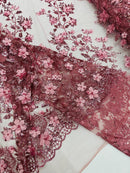 Princess Glitter 3d floral design fabric lace| New Creations Fabric & Foam Inc. - New Creations Fabric & Foam Inc