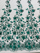 Princess Glitter 3d floral design fabric lace| New Creations Fabric & Foam Inc. - New Creations Fabric & Foam Inc