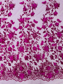 Princess Glitter 3d floral design fabric lace| New Creations Fabric & Foam Inc. - New Creations Fabric & Foam Inc
