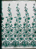 Princess Glitter 3d floral design fabric lace| New Creations Fabric & Foam Inc. - New Creations Fabric & Foam Inc