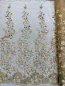 Princess Glitter 3d floral design fabric lace| New Creations Fabric & Foam Inc. - New Creations Fabric & Foam Inc