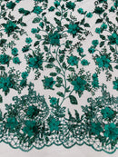 Princess Glitter 3d floral design fabric lace| New Creations Fabric & Foam Inc. - New Creations Fabric & Foam Inc