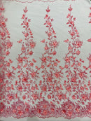 Princess Glitter 3d floral design fabric lace| New Creations Fabric & Foam Inc. - New Creations Fabric & Foam Inc