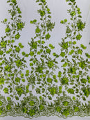 Princess Glitter 3d floral design fabric lace| New Creations Fabric & Foam Inc. - New Creations Fabric & Foam Inc