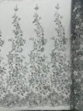Princess Glitter 3d floral design fabric lace| New Creations Fabric & Foam Inc. - New Creations Fabric & Foam Inc