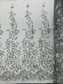 Princess Glitter 3d floral design fabric lace| New Creations Fabric & Foam Inc. - New Creations Fabric & Foam Inc