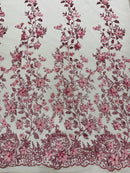 Princess Glitter 3d floral design fabric lace| New Creations Fabric & Foam Inc. - New Creations Fabric & Foam Inc