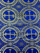 Religious Cross Jacquard Satin 58" Wide| New Creations Fabric & Foam Inc. - New Creations Fabric & Foam Inc