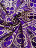 Religious Cross Jacquard Satin 58" Wide| New Creations Fabric & Foam Inc. - New Creations Fabric & Foam Inc
