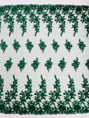 ROSE FLORAL BEADED LACE (By The Yard) - New Creations Fabric & Foam Inc