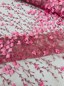 Satin 3D floral glitter fabric| New Creations Fabric & Foam Inc. - New Creations Fabric & Foam Inc