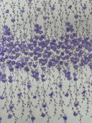 Satin 3D floral glitter fabric| New Creations Fabric & Foam Inc. - New Creations Fabric & Foam Inc