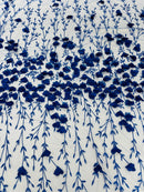 Satin 3D floral glitter fabric| New Creations Fabric & Foam Inc. - New Creations Fabric & Foam Inc