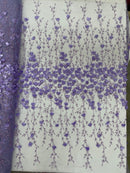 Satin 3D floral glitter fabric| New Creations Fabric & Foam Inc. - New Creations Fabric & Foam Inc