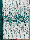 Satin 3D floral glitter fabric| New Creations Fabric & Foam Inc. - New Creations Fabric & Foam Inc