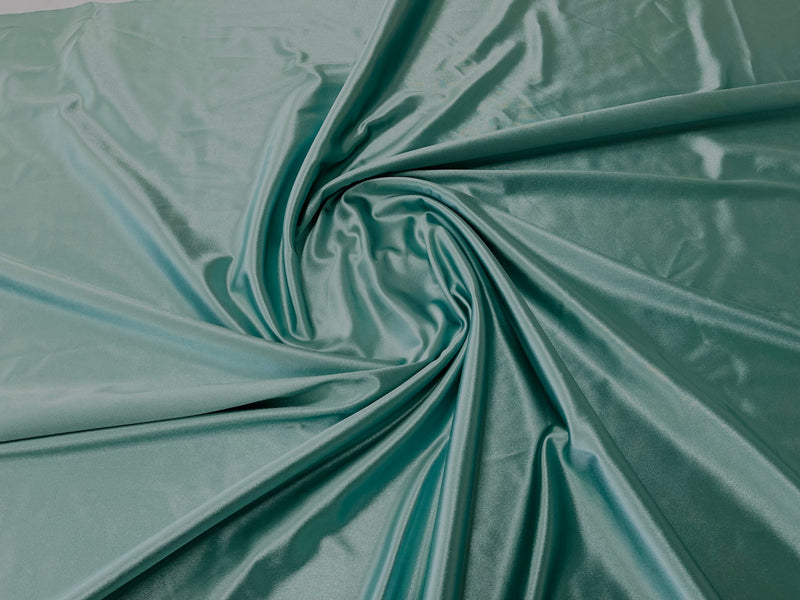 Seafom Deluxe Shiny Polyester Spandex Fabric Stretch 58" Wide-Sold by The Yard.