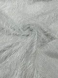 Shaggy Jacquard Faux Ostrich/Eye Lash Feathers Fringe With Metallic Thread (By The Yard) - New Creations Fabric & Foam Inc