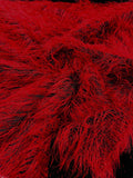 Shaggy Jacquard Faux Ostrich/Eye Lash Feathers Fringe With Metallic Thread (By The Yard) - New Creations Fabric & Foam Inc
