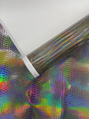Snake Viper Holographic Embossed PVC Fabric| New Creations Fabric & Foam Inc. - New Creations Fabric & Foam Inc