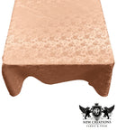 SQUARE TABLECLOTH ROSES JACQUARD SATIN (36" Inches x 36" Inches) - New Creations Fabric & Foam Inc