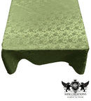 SQUARE TABLECLOTH ROSES JACQUARD SATIN (48" Inches x 48" Inches) - New Creations Fabric & Foam Inc