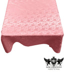 SQUARE TABLECLOTH ROSES JACQUARD SATIN (51" Inches x 51" Inches) - New Creations Fabric & Foam Inc