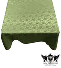 SQUARE TABLECLOTH ROSES JACQUARD SATIN (58" Inches x 58" Inches) - New Creations Fabric & Foam Inc