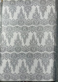 Trim Glitter Damask Design On A Mesh Lace 58" Wide| New Creations Fabric & Foam Inc. - New Creations Fabric & Foam Inc