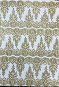 Trim Glitter Damask Design On A Mesh Lace 58" Wide| New Creations Fabric & Foam Inc. - New Creations Fabric & Foam Inc