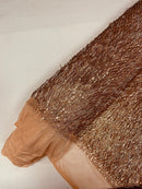 Vegas Beaded Sequin Stretch Mesh Fabric (By The Yard) - New Creations Fabric & Foam Inc