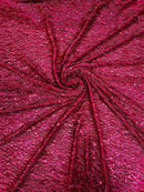 Vegas Beaded Sequin Stretch Mesh Fabric (By The Yard) - New Creations Fabric & Foam Inc