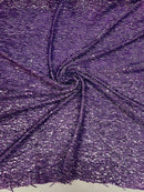 Vegas Beaded Sequin Stretch Mesh Fabric (By The Yard) - New Creations Fabric & Foam Inc