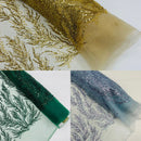 VINE BEADED LACE ON MESH FABRIC (By The Yard) - New Creations Fabric & Foam Inc