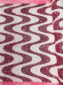 Wave Sequin Stretch Velvet 54" Wide| New Creations Fabric & Foam Inc. - New Creations Fabric & Foam Inc