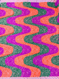 Wave Sequin Stretch Velvet 54" Wide| New Creations Fabric & Foam Inc. - New Creations Fabric & Foam Inc