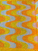 Wave Sequin Stretch Velvet 54" Wide| New Creations Fabric & Foam Inc. - New Creations Fabric & Foam Inc