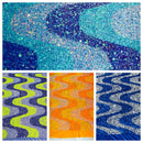 Wave Sequin Stretch Velvet 54" Wide| New Creations Fabric & Foam Inc. - New Creations Fabric & Foam Inc