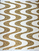 Wave Sequin Stretch Velvet 54" Wide| New Creations Fabric & Foam Inc. - New Creations Fabric & Foam Inc