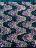Wave Sequin Stretch Velvet 54" Wide| New Creations Fabric & Foam Inc. - New Creations Fabric & Foam Inc