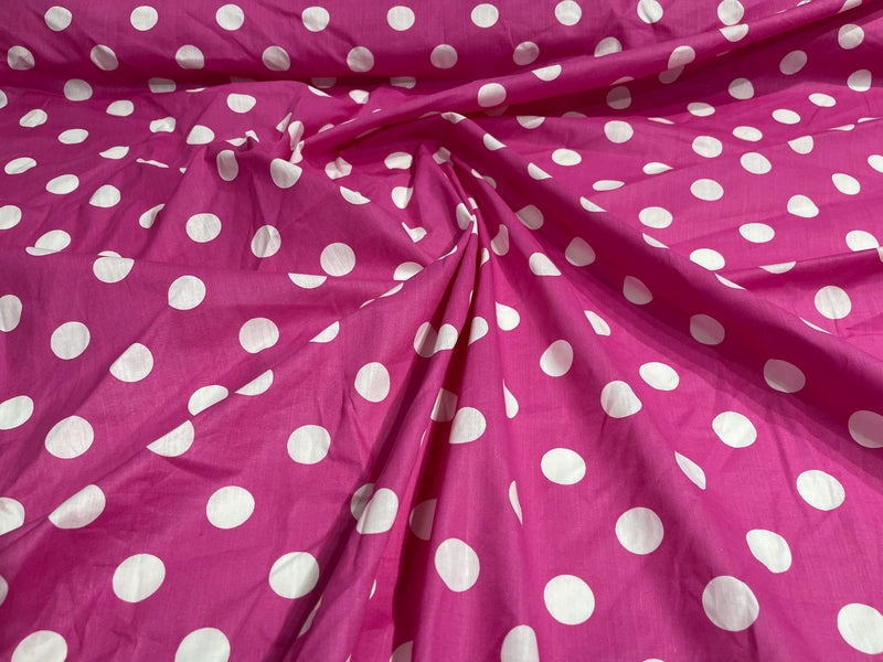 POLKA DOT POLY COTTON (by the yard)