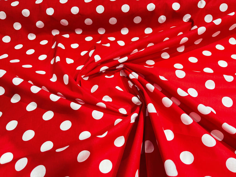 POLKA DOT POLY COTTON (by the yard)