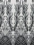 WING FEATHER DAMASK BEADED LACE (By The Yard) - New Creations Fabric & Foam Inc
