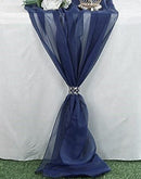 14" Wide Extra Long, Chiffon Wedding Table Runner - New Creations Fabric & Foam Inc