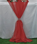 18" Wide Extra Long, Chiffon Wedding Table Runner - New Creations Fabric & Foam Inc