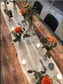 18" Wide Extra Long, Chiffon Wedding Table Runner - New Creations Fabric & Foam Inc