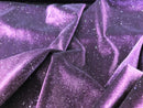Purple Stretch Velvet With Glitter 59" Wide-Selena Fabric| New Creations Fabric & Foam Inc.