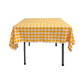 36" x 36" Square Tablecloth for 24" Square Small Coffee Table with 6" Drop, Polyester Checkered Gingham Plaid Table Overlay - New Creations Fabric & Foam Inc