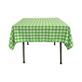 42" x 42" Square Tablecloth for 30" Square Small Coffee Table with 6" Drop, Polyester Checkered Gingham Plaid Table Overlay - New Creations Fabric & Foam Inc