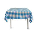 42" x 42" Square Tablecloth for 30" Square Small Coffee Table with 6" Drop, Polyester Checkered Gingham Plaid Table Overlay - New Creations Fabric & Foam Inc